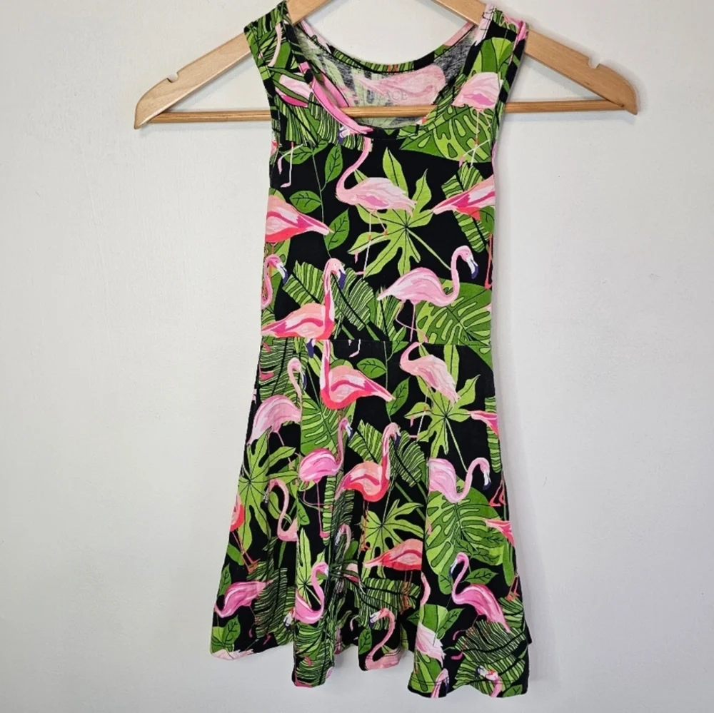 The Children's Place Flamingo Knit Dress Girls Size 5 6 Summer Vacation